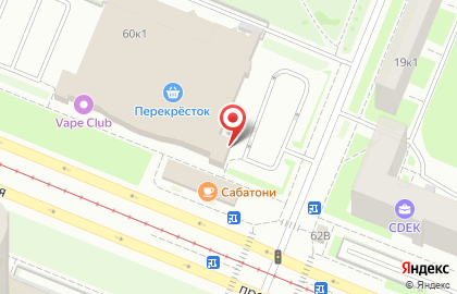 Гипермаркет Карусель Руднева на проспекте Просвещения на карте