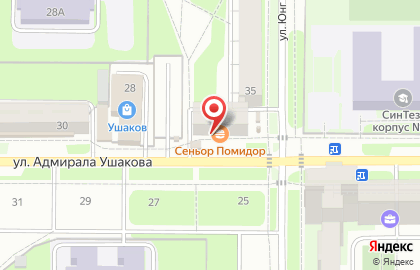 Кафе Сеньор Помидор на улице Адмирала Ушакова на карте