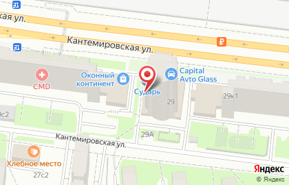 Продуктовый магазин КуулКлевер на Кантемировской улице на карте