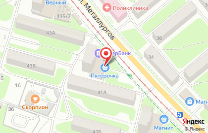 Дискаунтер Пятёрочка в Пролетарском районе на карте