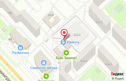 Ветеринарная клиника Ювента на Ленинградском проспекте на карте