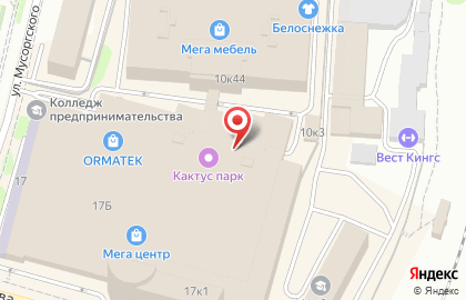 CityFitness на улице Мусоргского на карте
