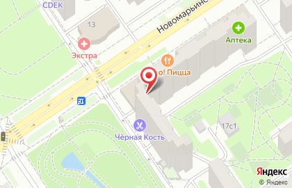 Студия красоты Корица на Новомарьинской улице на карте