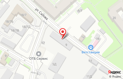 Балтия на улице Салова на карте