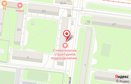 Стоматологическая поликлиника г. Ульяновска в Засвияжском районе на карте