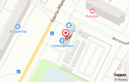 Притяжение на Ханты-Мансийской улице на карте
