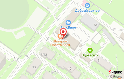 Киоск по продаже фруктов и овощей в Петроградском районе на карте