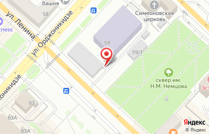 Автопаркинг на улице Орджоникидзе на карте