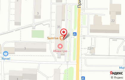Ресторан SunRise на улице Динамовцев на карте