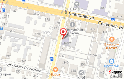 Краснодарский кооперативный институт на улице им. Седина на карте