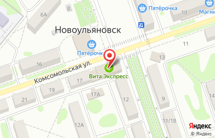 Служба заказа легкового транспорта Eco.taxi на Комсомольской на карте