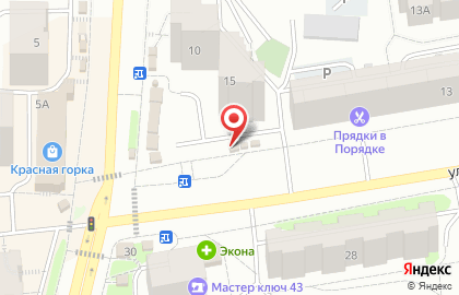 Киоск по продаже фруктов и овощей в Кирове на карте