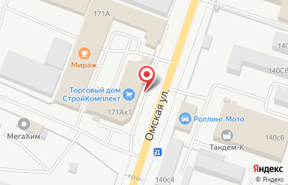 Продуктовый магазин в Кургане на карте