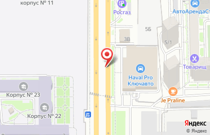 Рекламный щит 3х6м. на проспекте Кулакова на карте