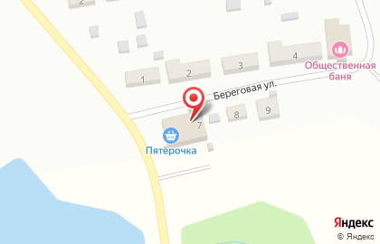 Супермаркет Пятёрочка на Береговой улице на карте