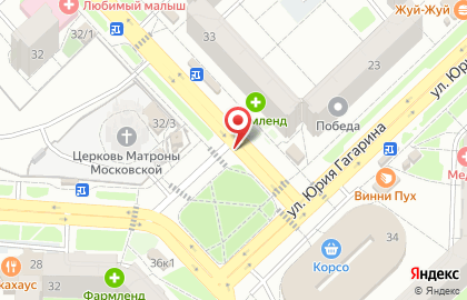 Гагаринский на улице Юрия Гагарина на карте