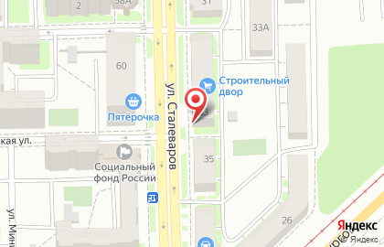 Магазин мясных полуфабрикатов Ариант на улице Сталеваров, 33 на карте