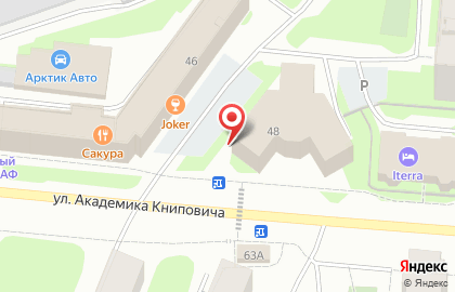 Банкомат Балтийский банк на улице Академика Книповича на карте