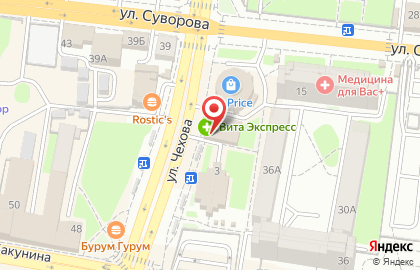 Ювелирный магазин 585 Золотой на улице Чехова на карте
