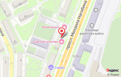 Спортик на проспекте Михаила Нагибина на карте