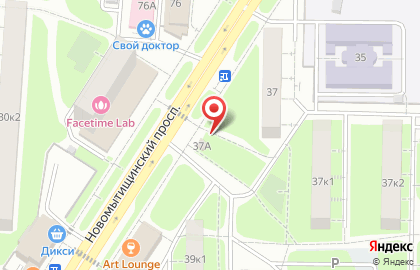 Продовольственный магазин в Москве на карте