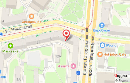 Библиотека №2 на проспекте Гагарина на карте