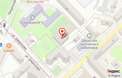 Хабаровский филиал Банкомат, ПримСоцБанк в Центральном районе на карте