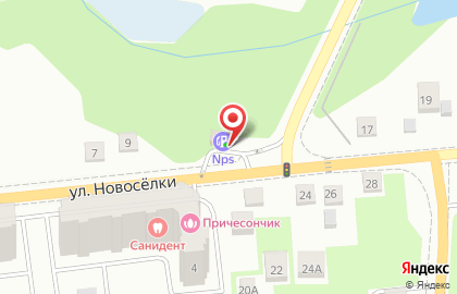 Автозаправка NPS на улице Новосёлки на карте