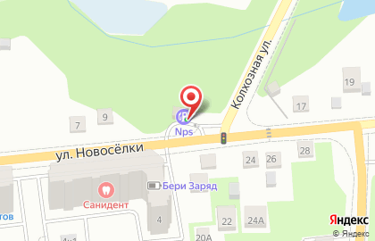 Автозаправка NPS на улице Новосёлки на карте