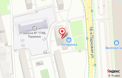ОАО Банкомат, БАНК УРАЛСИБ на 16-й Парковой улице на карте
