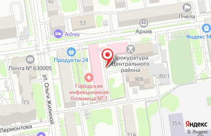 Клиника НИИ терапии СО РАМН на улице Ольги Жилиной на карте