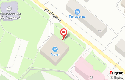Физкультурно-спортивный комплекс Атлет на улице Ленина на карте
