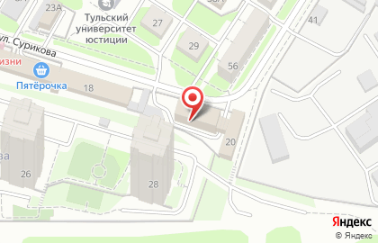 Бизнес-школа Vladek Business University на улице Сурикова на карте