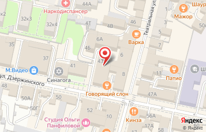 Банк РОСТ на улице Дзержинского на карте