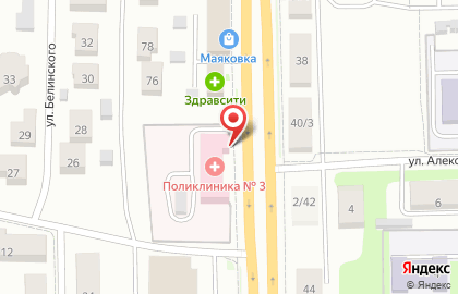 Поликлиника, Клиническая больница №7 на улице Маяковского на карте