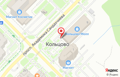 Ногтевой супермаркет Hameleon в ТЦ Эрнест в Кольцово на карте