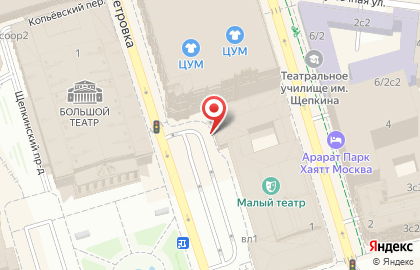 Киоск по продаже печатной продукции, Тверской район на улице Петровка на карте