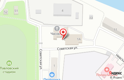 Киоск по продаже фруктов и овощей, Ленинградская область на карте