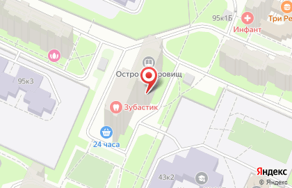 Круглосуточная стоматология Зубастик на Ленинском проспекте на карте
