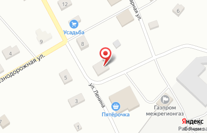 Супермаркет Пятёрочка на улице Ленина на карте