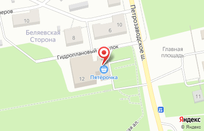 Супермаркет Пятёрочка на Петрозаводском шоссе на карте