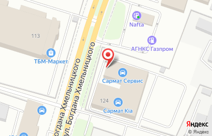 Официальный дилер ГАЗ Сармат на улице Богдана Хмельницкого на карте