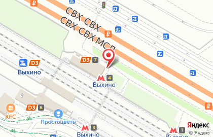 Железнодорожная станция Выхино на улице Красный Казанец на карте