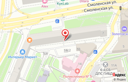 Золотой Феникс на Смоленской площади на карте