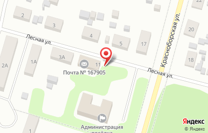 Почтовое отделение в Сыктывкаре на карте