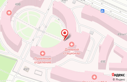 Инфекционная клиническая больница им. С.П. Боткина на Пискарёвском проспекте на карте
