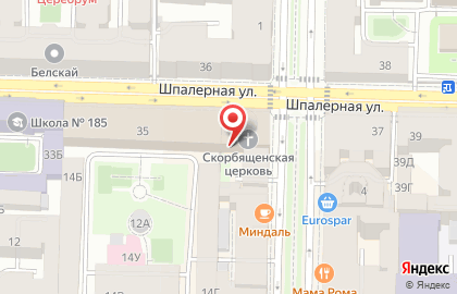 Храм иконы Божией Матери всех скорбящих Радосте в Центральном районе на карте