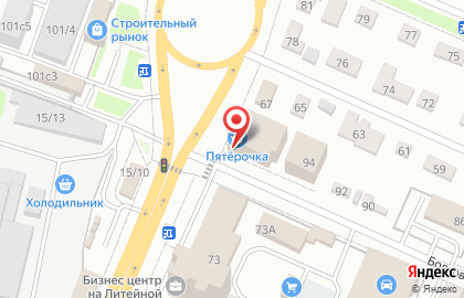 Супермаркет Пятёрочка на Болховской улице на карте