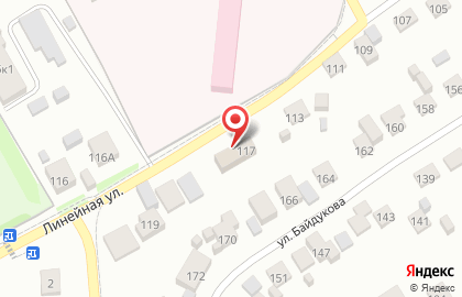 Продовольственный магазин Виктория на Линейной улице в Оби на карте