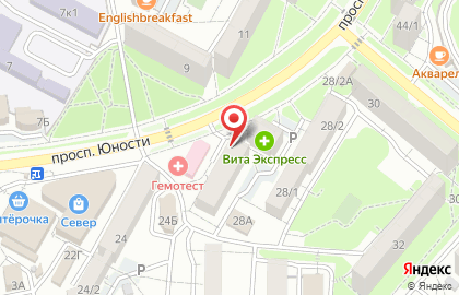 Магазин мясной продукции Индейка на проспекте Юности на карте